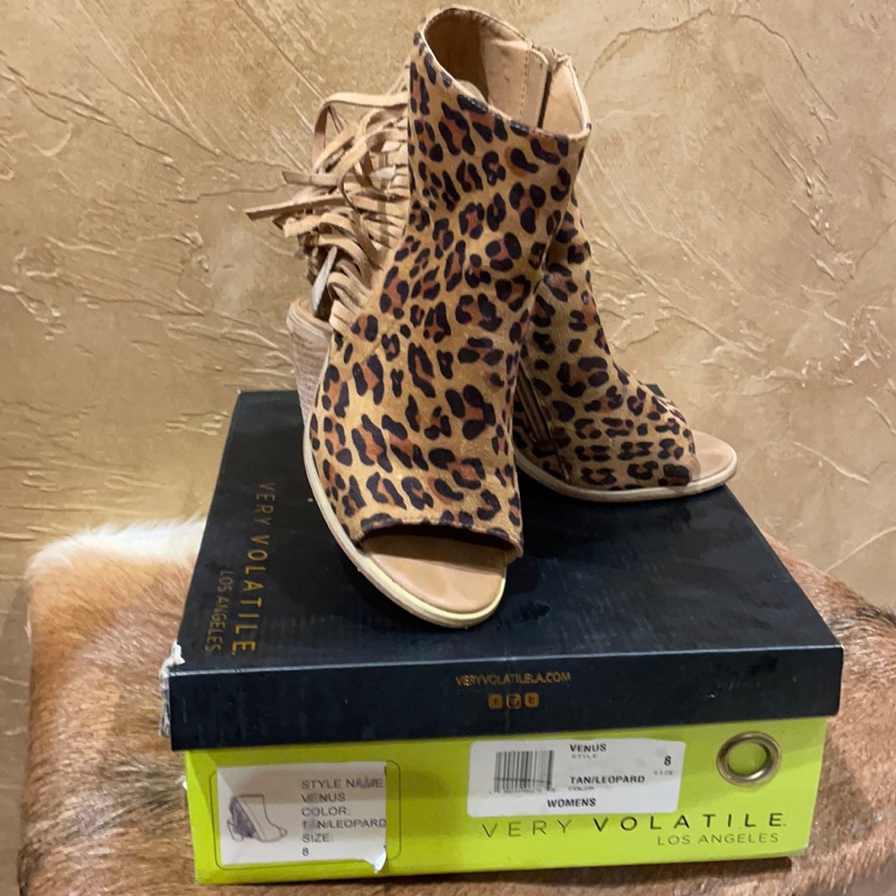 Very Volatile Cheetah Booty Sandals